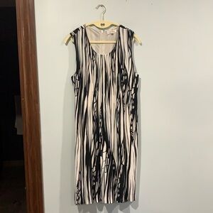 Calvin Klein Monochrome Striped Midi Dress